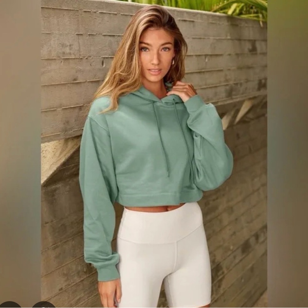 Alo Yoga | Bae cropped hoodie | Seafoam Green | XS